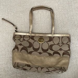 Coach Gold tote bag
